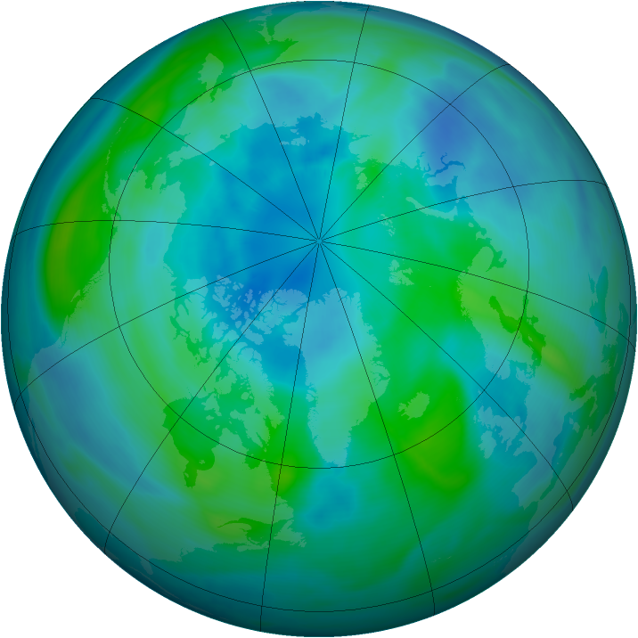 Arctic ozone map for 30 September 2005